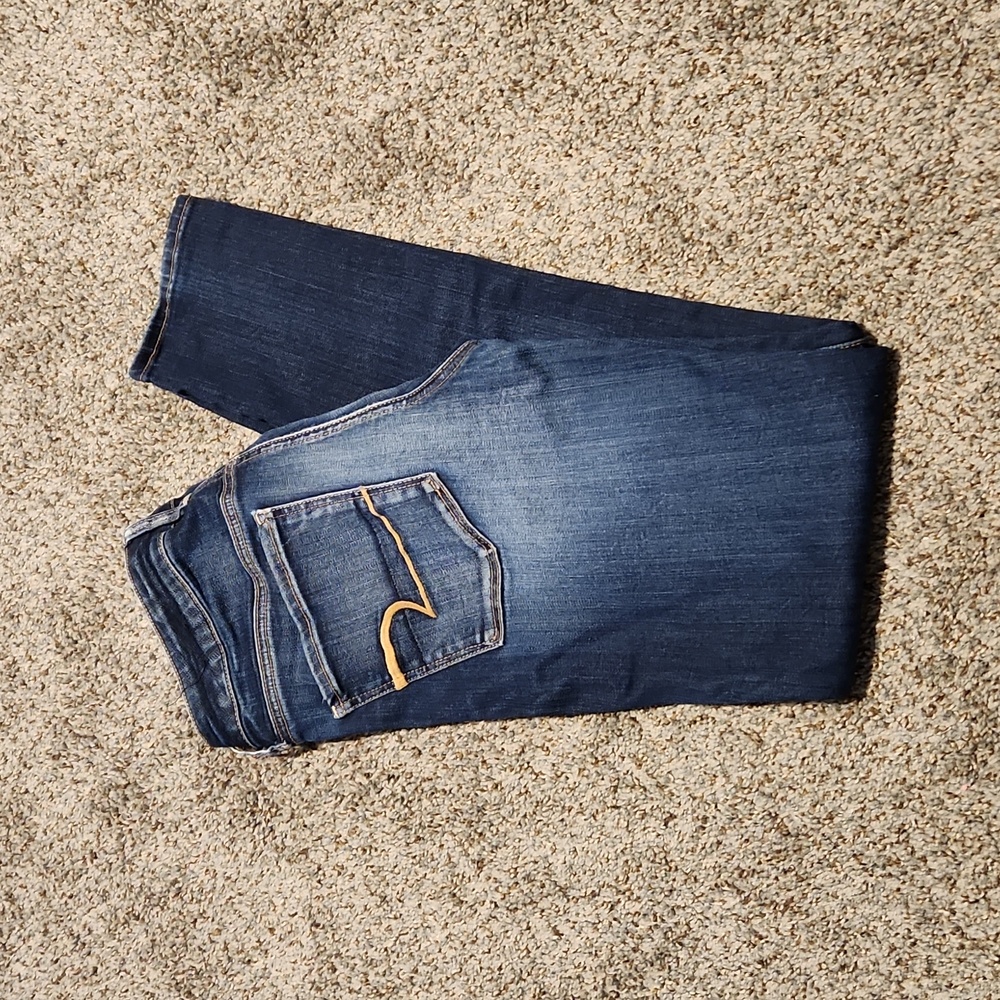 American Eagle Dark Denim Jeans, Size: 6, Barely Worn, No Holes